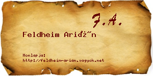 Feldheim Arián névjegykártya